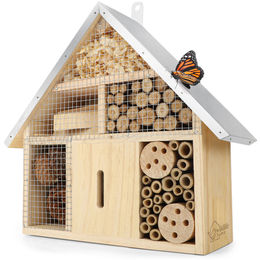 WILDLIFE HOME Insektenhotel aus Naturholz mit Metalldach – Bild 1 von 4