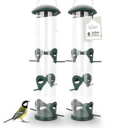 WILDLIFE HOME Vogelfutterspender aus Kunststoff 2er Set 40 cm Grün – Bild 1 von 1