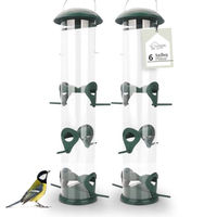 Produktbild von WILDLIFE HOME Vogelfutterspender aus Kunststoff 2er Set 40 cm Grün