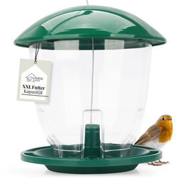 WILDLIFE HOME Vogelfutterspender XXL Vogelhaus aus Kunststoff in Transparent und Grün - 1,5 kg – Bild 1 von 13