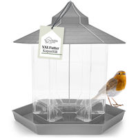 Produktbild von WILDLIFE HOME Vogelhaus Futterlaterne XL Grau aus Kunststoff zum Aufhängen
