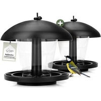 Produktbild von WILDLIFE HOME Vogelhaus Vogelfutterspender aus Kunststoff Schwarz 2er Set