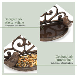 WILDLIFE HOME Vogeltränke aus Metall mit Wandhalterung in Braun – Bild 1 von 8