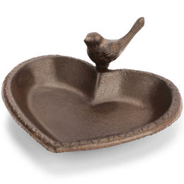Produktbild von WILDLIFE HOME Vogeltränke in Herzform aus Metall in Braun