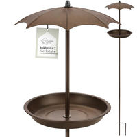 Produktbild von Wildlife Home Vogeltränke Regenschirm aus Metall in Braun mit Erdspieß