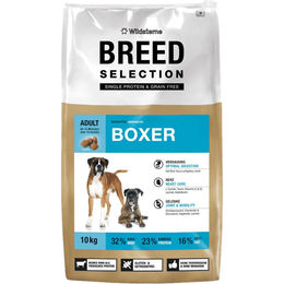 Wildsterne Breed Selection Boxer Trockenfutter für erwachsene Hunde mit Wild, Rind und Lachs, 10 kg, getreidefrei und monoprotein – Bild 1 von 4