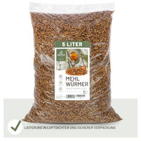 Produktbild von wildtier liebe Edel Mehlwürmer getrocknet Insektenfutter für Wildvögel und Igel 2 x 800g
