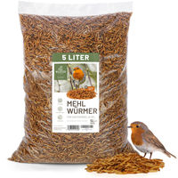 Produktbild von wildtier liebe Edel Mehlwürmer getrocknetes Insektenfutter für Wildvögel 800g - 800 g
