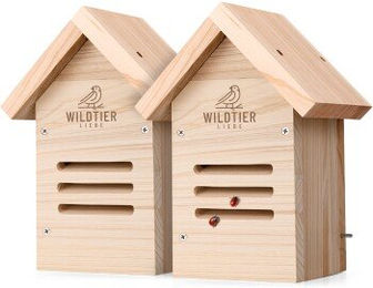 wildtier liebe Marienkäferhotel aus Holz 2 Stück – Bild 1 von 3
