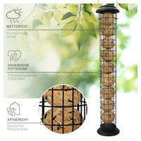 Produktbild von wildtier liebe Meisenknödelhalter Futtersäule aus Metall Schwarz 52cm