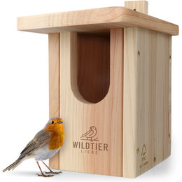 wildtier liebe Rotkehlchen Nistkasten aus FSC-zertifiziertem Massivholz für Wildvögel – Bild 1 von 6