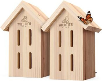wildtier liebe Schmetterlingshaus aus Holz 2 Stück – Bild 1 von 3