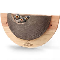 Produktbild von wildtier liebe Schwalbennest Nisthilfe für Mehlschwalben aus Massiv-Holz und Schlammerden naturgetreu und wetterfest