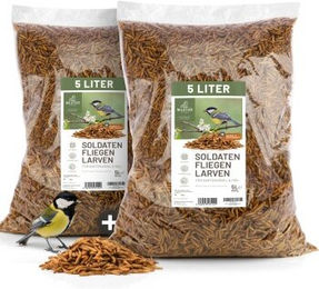 Wildtier Liebe Soldatenfliegenlarven getrocknet als Ergänzungsfutter für Wildvögel und Igel – Bild 1 von 3