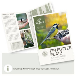 wildtier liebe Vogelfutterspender Erdnussfutterspender aus Metall Schwarz 23,5cm - 23,5 cm – Bild 1 von 7