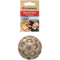 Produktbild von Wilga Flamingo Hundespielzeug Ball aus TPR in Braun mit Zahnpflegefunktion