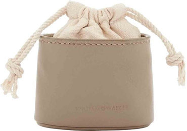 William Walker Futterbeutel aus Leder in Sand Beige – Bild 1 von 2