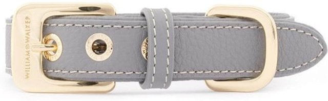 William Walker Hundehalsband aus Leder Sea Salt No. II XS Grau 26-33 cm – Bild 1 von 1