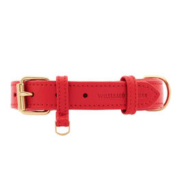 Produktbild von William Walker Hundehalsband Plain Chili aus Leder in Rot Grösse S 31cm-38cm