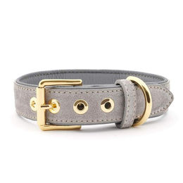 Produktbild von William Walker Leder Hundehalsband Grau Größe L 43cm-52cm