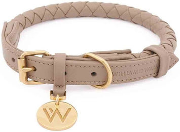 William Walker Leder-Hundehalsband Twisted Sand XXL in Beige – Bild 1 von 6