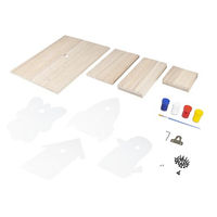 Produktbild von Windhager Nistkasten-Bausatz Meisenkasten aus Holz zum Selbstbauen und Bemalen inkl. Farben und Pinsel 14 x 31,5 x 38,5 cm
