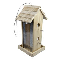 Produktbild von Windhager Vogelfuttersilo Country Futtersäule aus Holz in Braun und Natur - 3 l