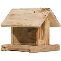 Produktbild von Windhager Vogelhaus Garden Vogelfuttersilo aus Holz mit Aufhängung und Sitzstange 1,25 Liter