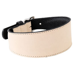 Windhundhalsband Das Lederband Vancouver aus Leder in Natural/Black mit 57 cm Länge und 40 mm Breite – Bild 1 von 1