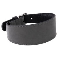 Produktbild von Windhundhalsband Das Lederband Vancouver in Granite/Black aus Leder, Länge 52 cm, Breite 35 mm