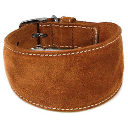 Produktbild von Windhundhalsband Toronto aus Leder in Cognac Braun 40 cm wasserfest