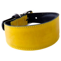 Produktbild von Windhundhalsband Vancouver aus Leder Gelb/Schwarz Länge 57 cm Breite 40 mm