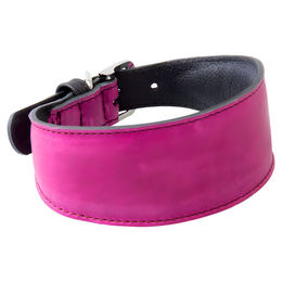 Produktbild von Windhundhalsband Vancouver aus Leder Violett/Schwarz Länge 57 cm Breite 45 mm
