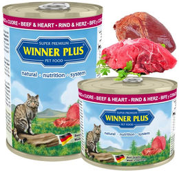 Produktbild von Winner Plus Cat Menue Katzenfutter Rind und Herz getreidefrei 395 g