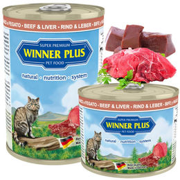Produktbild von Winner Plus Cat Menue Katzenfutter Rind und Leber getreidefrei 195 g