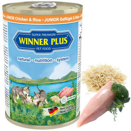 Winner Plus Super Premium Puppy Junior Hundefutter Huhn und Reis 12 x 400 g – Bild 1 von 2