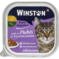 Produktbild von Winston Feine Häppchen mit Huhn in Karottensauce für Katzen