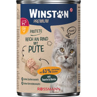 Produktbild von Winston Premium Pastete mit Rind und Pute für erwachsene Katzen ohne Zucker 400g