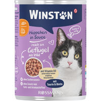 Produktbild von Winston Saftige Häppchen Geflügel mit Wild für Katzen