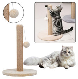Wisam Katzenkratzbaumturm mit Sisal in Braun und Beige 40x30 cm – Bild 1 von 2