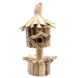 Wisdom Panel Vogelhaus aus Treibholz auf Ständer – Bild 1 von 1