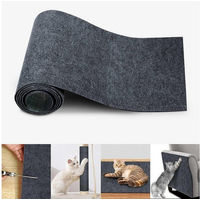 Produktbild von wohnTRAUM24 Kratzmatte für Katzen als Möbelschutz aus Polyester, Grau, 200x40 cm, selbstklebend