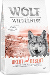 Produktbild von Wolf of Wilderness Adult Great Desert Hundefutter Pute getreidefrei 1 kg - 1 kg