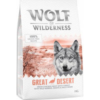 Produktbild von Wolf of Wilderness Adult Great Desert Hundefutter Pute getreidefrei 1 kg - 1 kg
