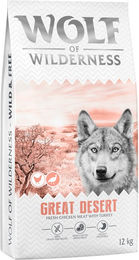 Produktbild von Wolf of Wilderness Adult Great Desert Hundefutter Pute getreidefrei 12 kg