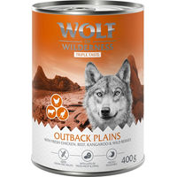 Produktbild von Wolf of Wilderness Adult Hundefutter Getreidefrei Triple Taste of The Outback Huhn Rind Känguru 6 x 400 g - 6 x 400 g