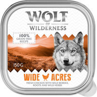 Produktbild von Wolf of Wilderness Adult Hundefutter Huhn Getreidefrei 6 x 150 g Schalen