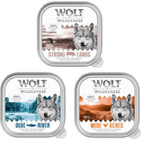 Produktbild von Wolf of Wilderness Adult Hundefutter Mixpaket Getreidefrei Mousse Huhn Fisch Schwein 6 x 150 g