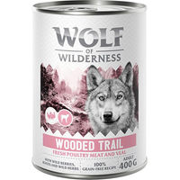 Produktbild von Wolf of Wilderness Adult Hundefutter Wooded Trails Geflügel mit Kalb getreidefrei 6 x 400 g - 6 x 400 g