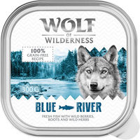 Produktbild von Wolf of Wilderness Adult Single Meat Blue River Fisch Getreidefrei 24 x 300 g Schalen - 24 x 300 g